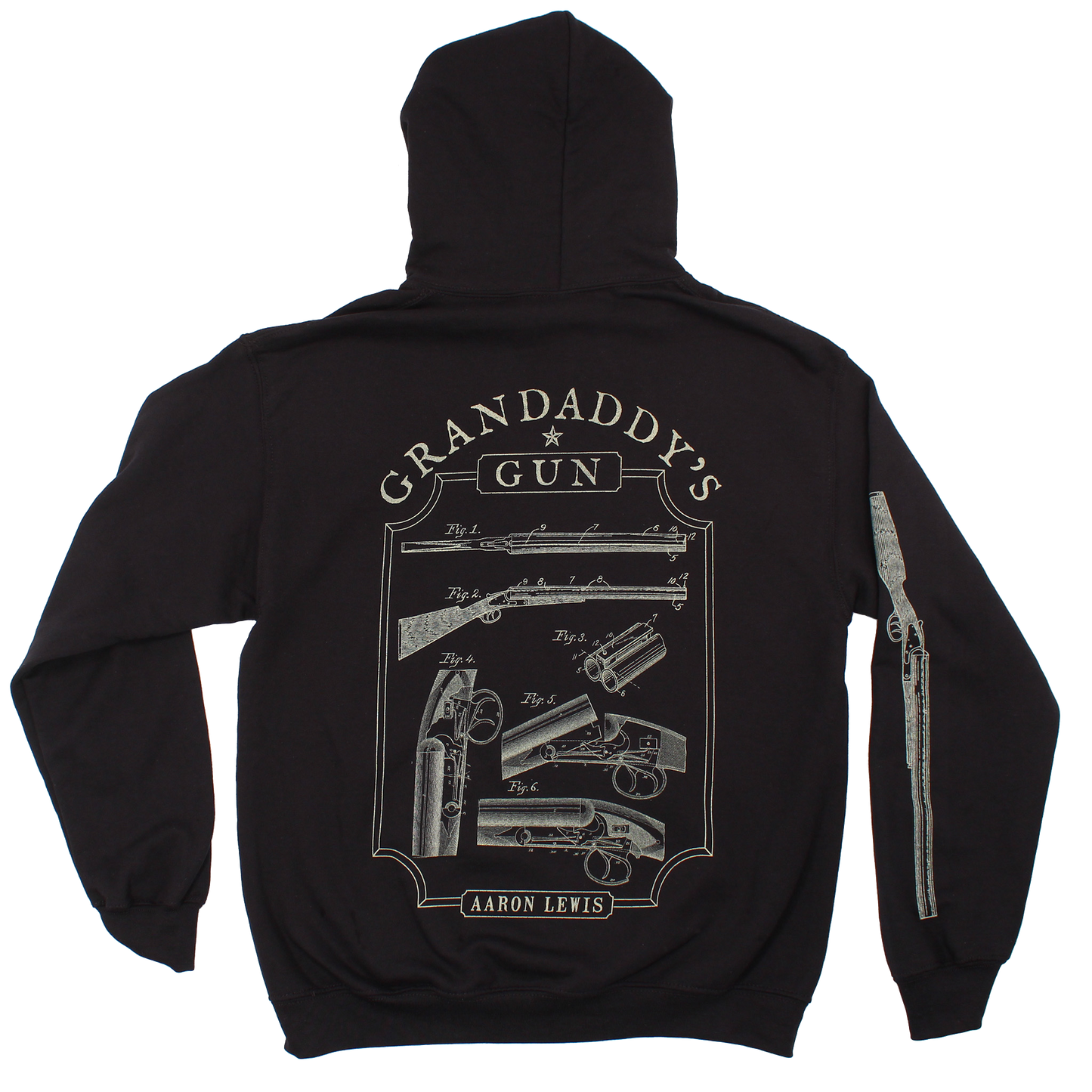 Aaron Lewis Grandaddy's Gun Mens Hoodie Black