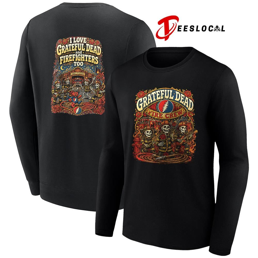 Grateful Dead fire crew graphic shirt