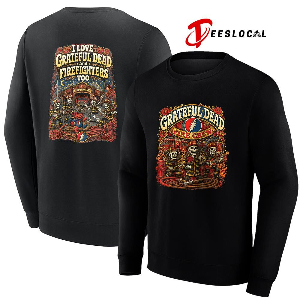 Grateful Dead fire crew graphic shirt