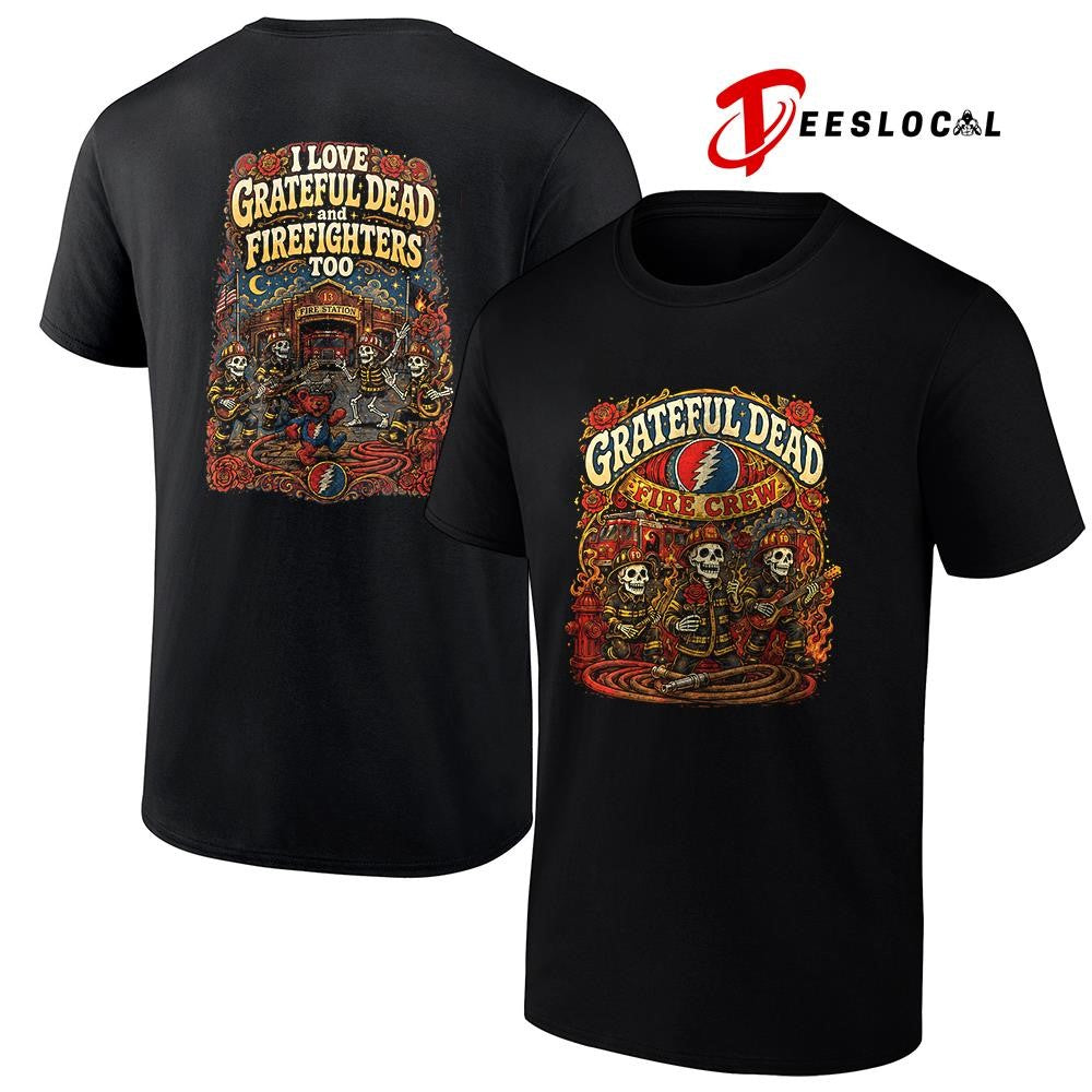 Grateful Dead fire crew graphic shirt