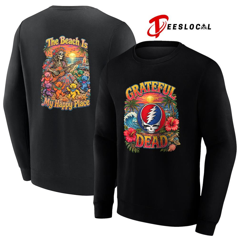 Grateful Dead the beach is my happy place shirt