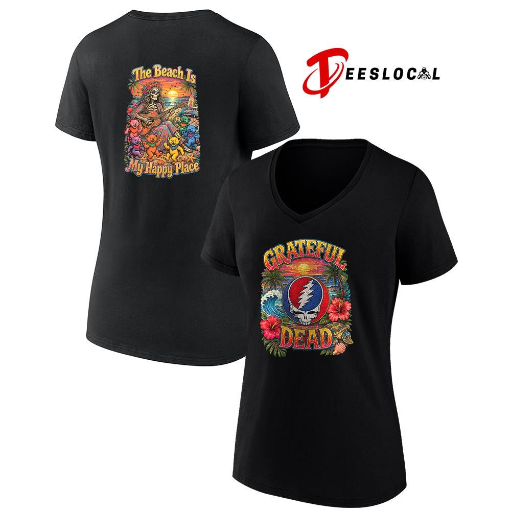 Grateful Dead the beach is my happy place shirt