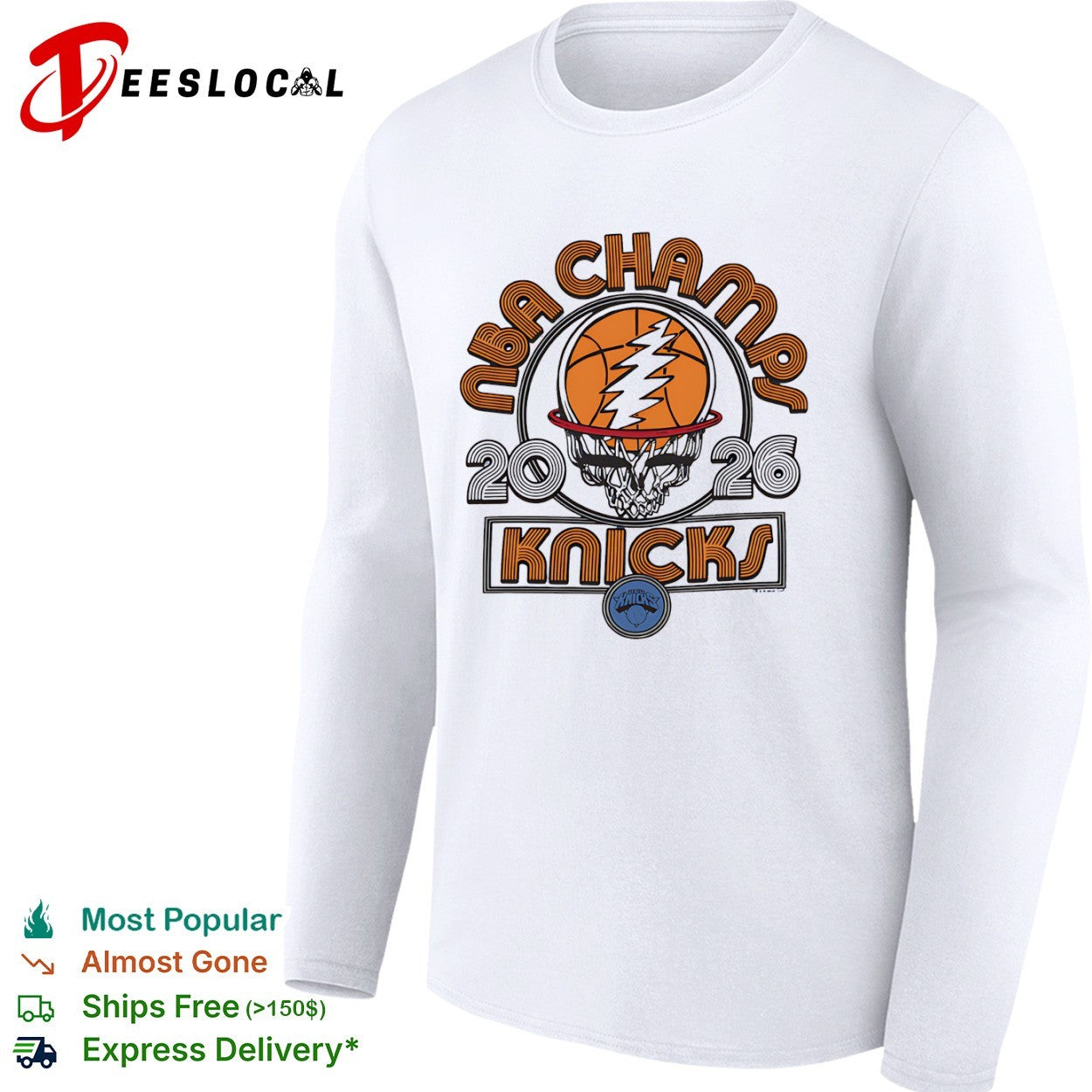 Grateful Dead x New York Knicks NBA Champs 2026 Basketball shirt
