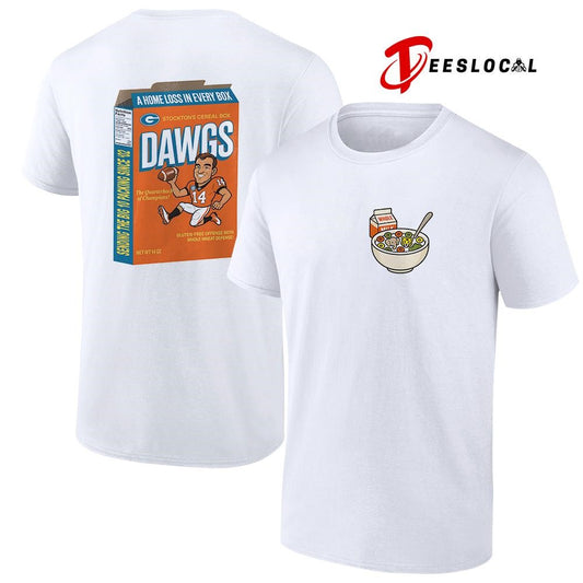 Green Bay Packers Stockton’s cereal box Dawgs a home loss in every box shirt