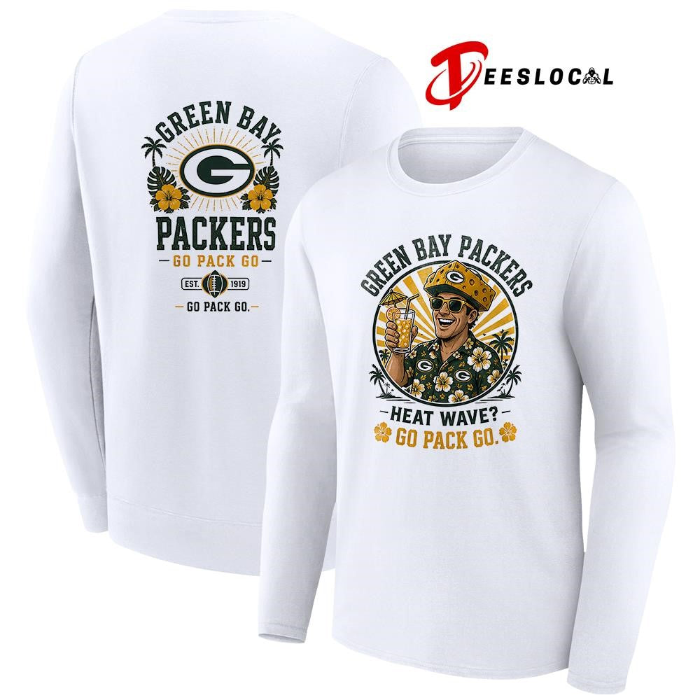 Green Bay Packers heat wave beach vibes mascot shirt