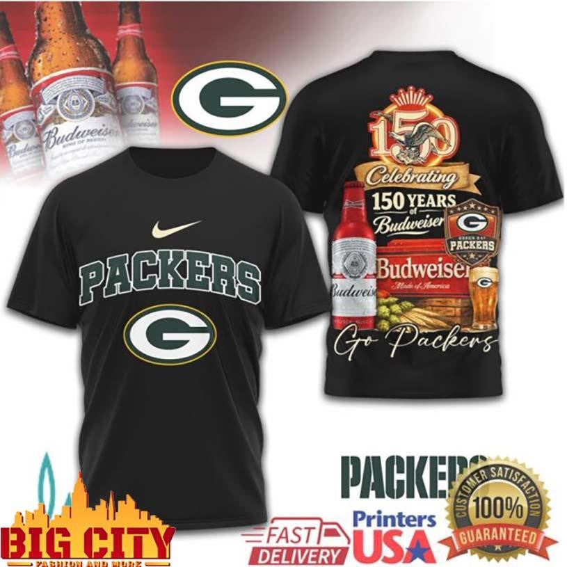 Green Bay Packers x Budweiser 150 Years King of Beers Gameday Two Sided Shirt