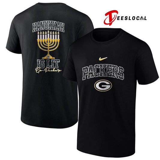 Green Bay Packers x Happy Hanukkah is lit shirt