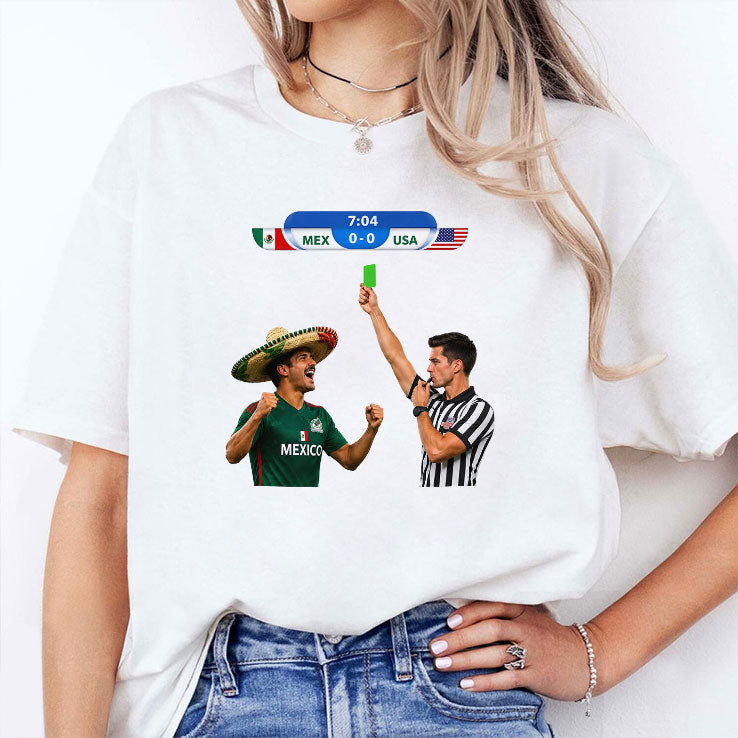 Green Card Soccer Mexico Vs USA Football Meme Shirt