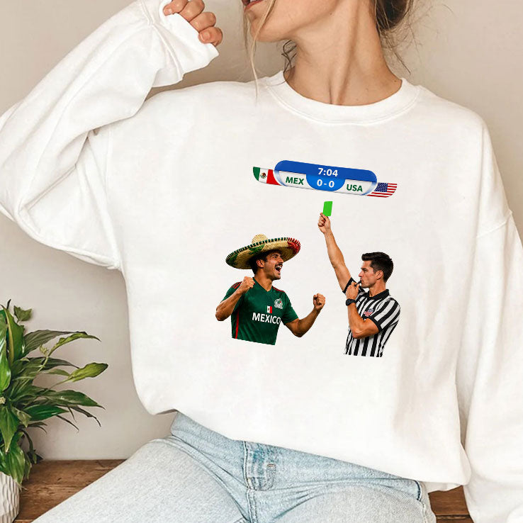 Green Card Soccer Mexico Vs USA Football Meme Shirt