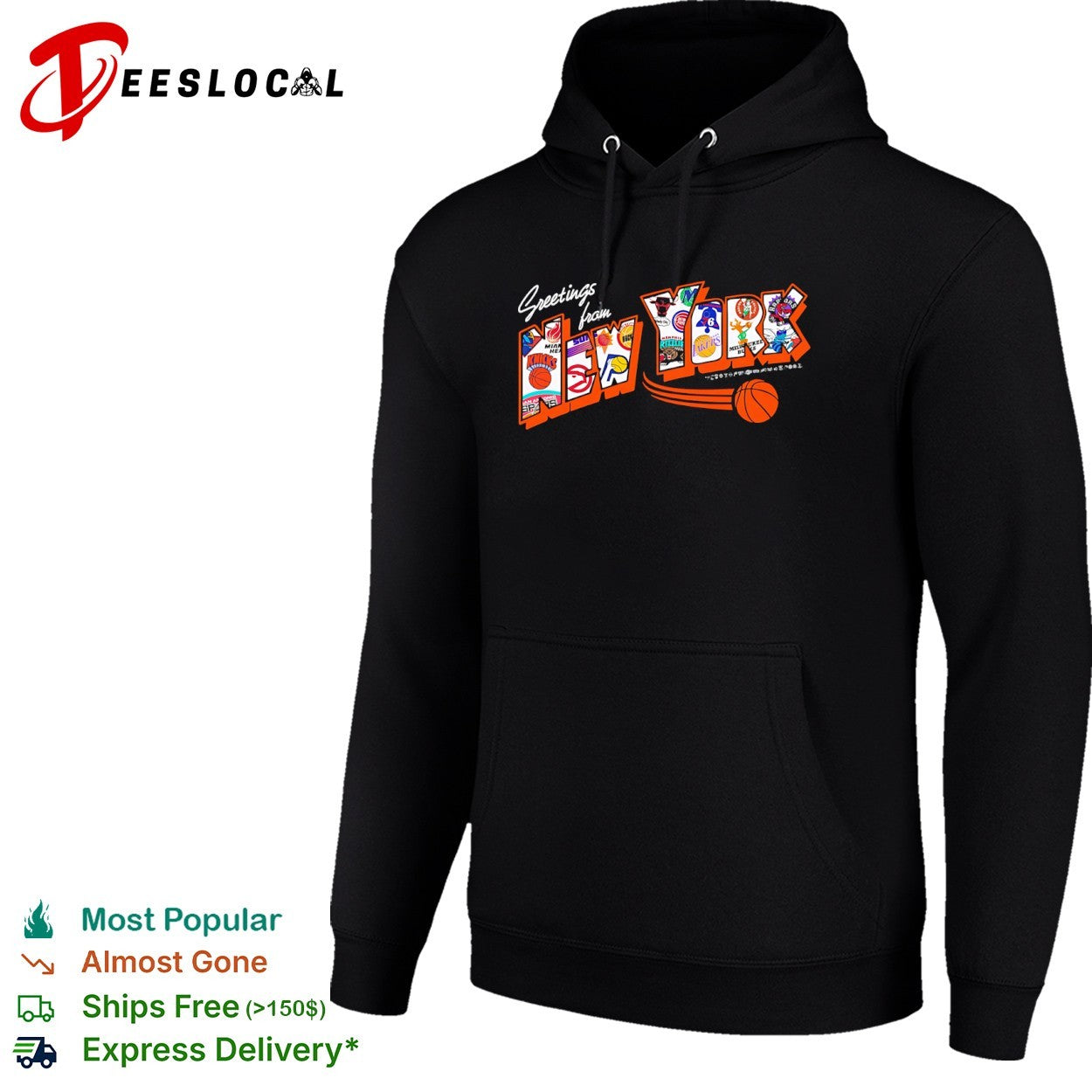 Greetings from New York NBA Teams Collage Basketball shirt