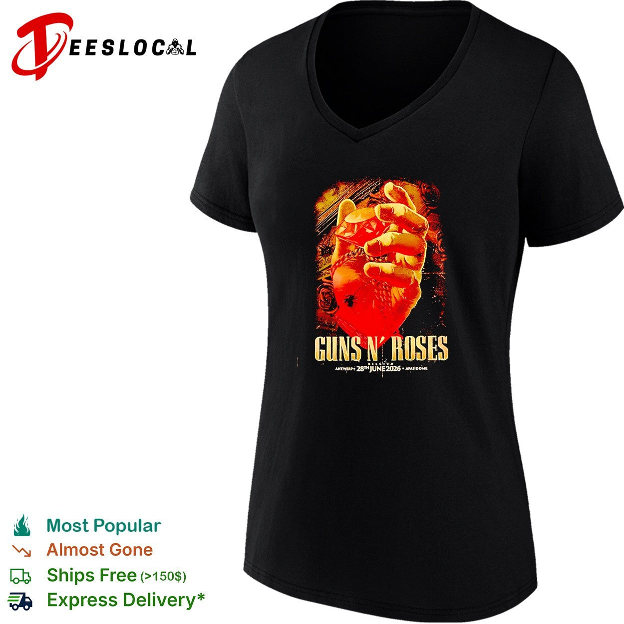 Guns N Roses Antwerp Belgium at Afas Dome On 28 June 2026 shirt
