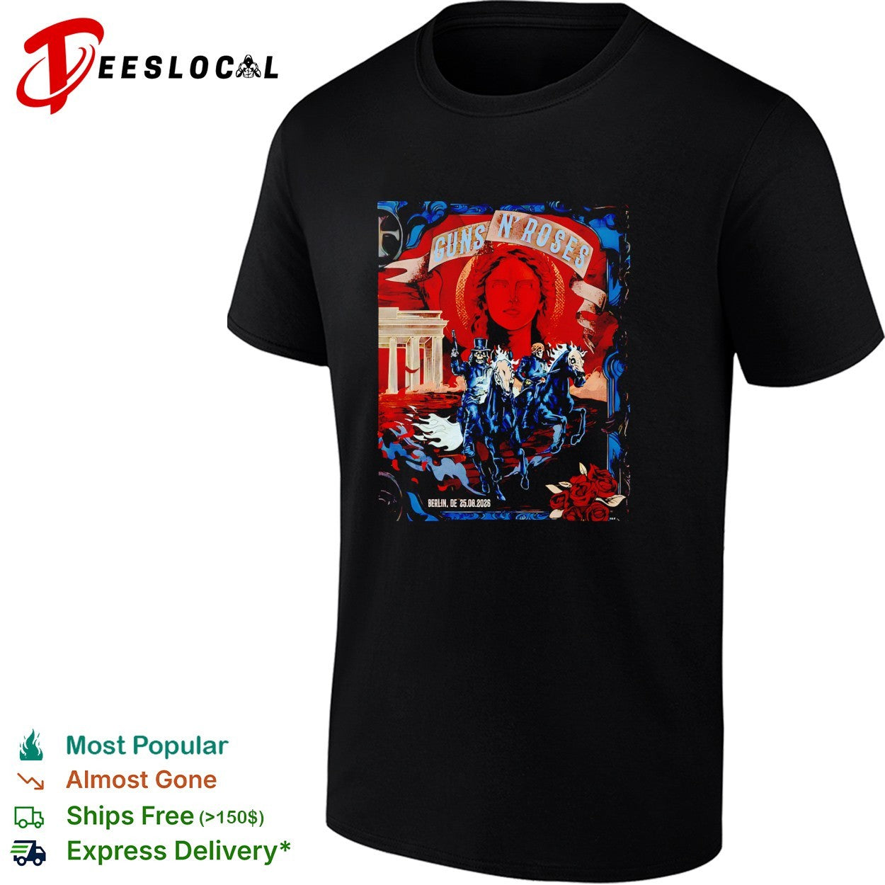 Guns N Roses Berlin Germany 2026 Day 2 At Uber Arena On 25 June 2026 shirt