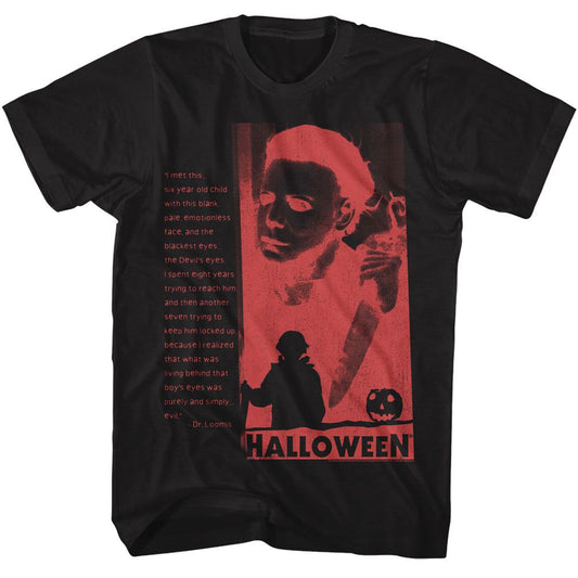 Halloween - Blackest Eyes - American Classics - Solid Black Adult Short Sleeve T-Shirt