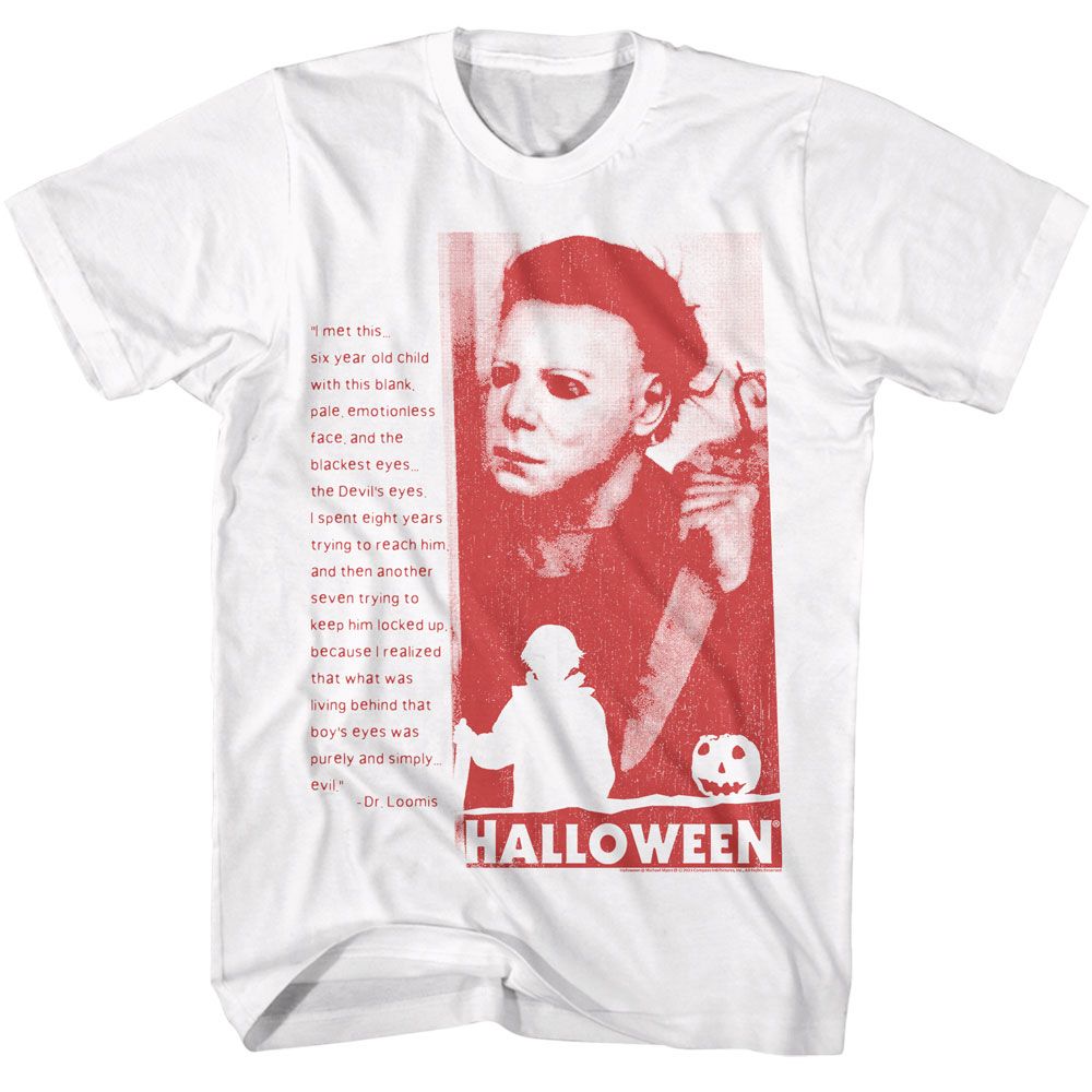 Halloween - Devils Eyes - American Classics - Solid White Adult Short Sleeve T-Shirt - clothing by TeeHivey.com (Image 1)