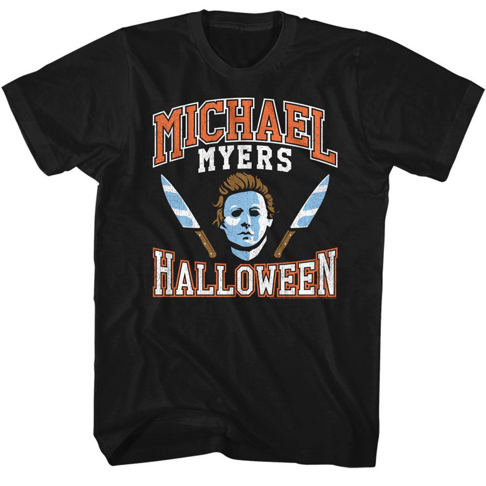 Halloween - Varsity Style Michael - Short Sleeve - Adult - T-Shirt - clothing by TeeHivey.com
