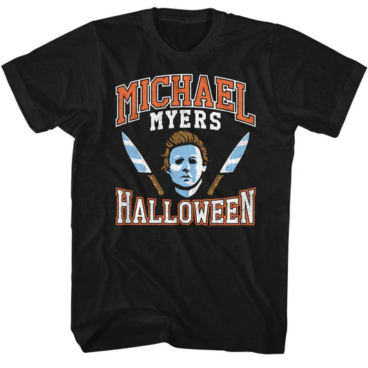Halloween - Varsity Style Michael - Short Sleeve - Adult - T-Shirt - clothing by TeeHivey.com