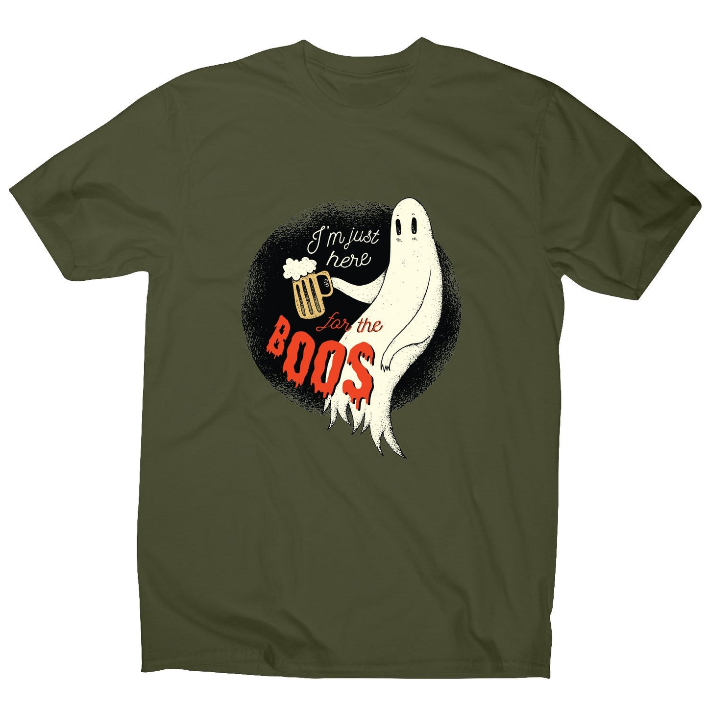 Halloween drinking ghost funny - men's t-shirt