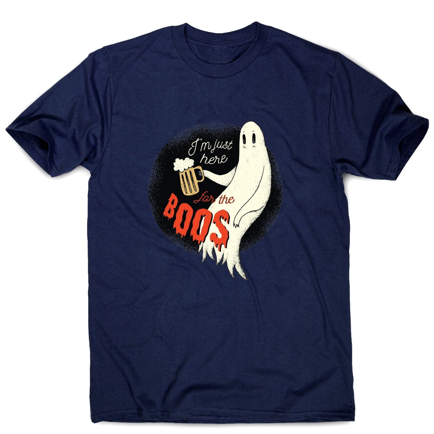 Halloween drinking ghost funny - men's t-shirt