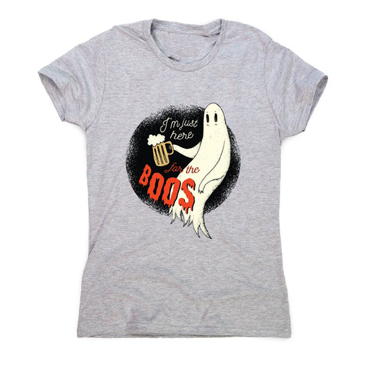 Halloween drinking ghost funny - women's t-shirt