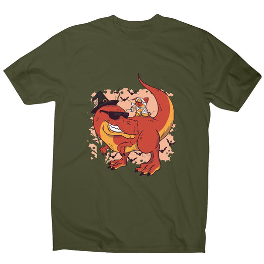 Halloween pug and dinosaur - funny halloween men's t-shirt
