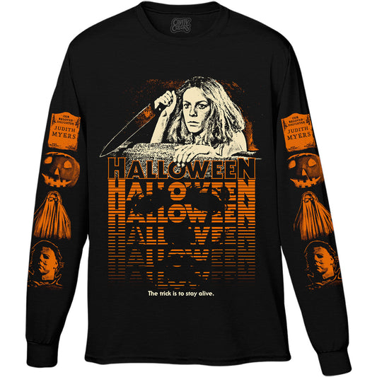 HALLOWEEN: STAY ALIVE - LONG SLEEVE SHIRT - clothing by TeeHivey.com (Image 1)