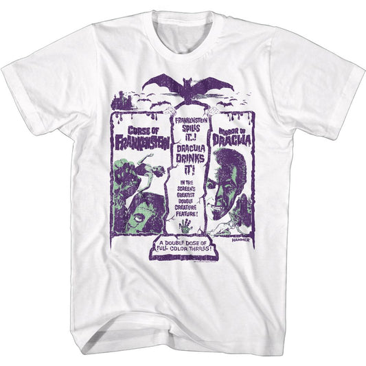 Hammer Horror - Double Creature Feature - Short Sleeve - Adult - T-Shirt