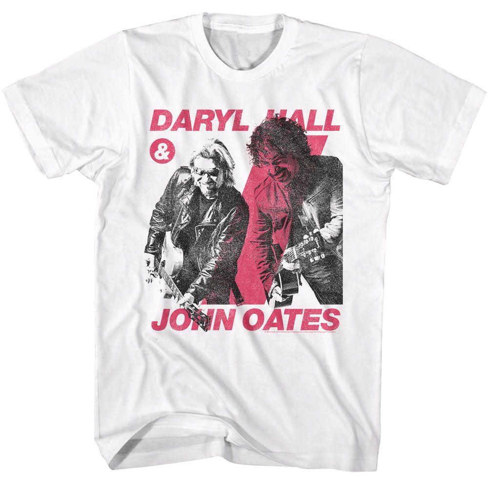 Hall And Oates - Rockin Out - American Classics - Solid White Adult Short Sleeve T-Shirt - clothing by TeeHivey.com (Image 1)