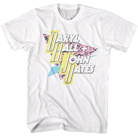 Hall And Oates - 80s Triangle - American Classics - Solid White Adult Short Sleeve T-Shirt