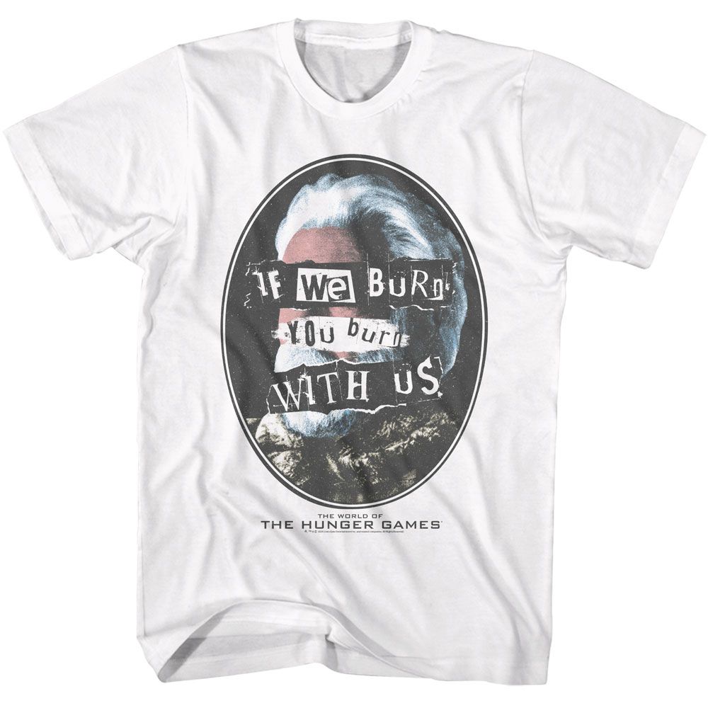 Hunger Games - Burn With Us - Officially Licensed Adult Short Sleeve T-Shirt