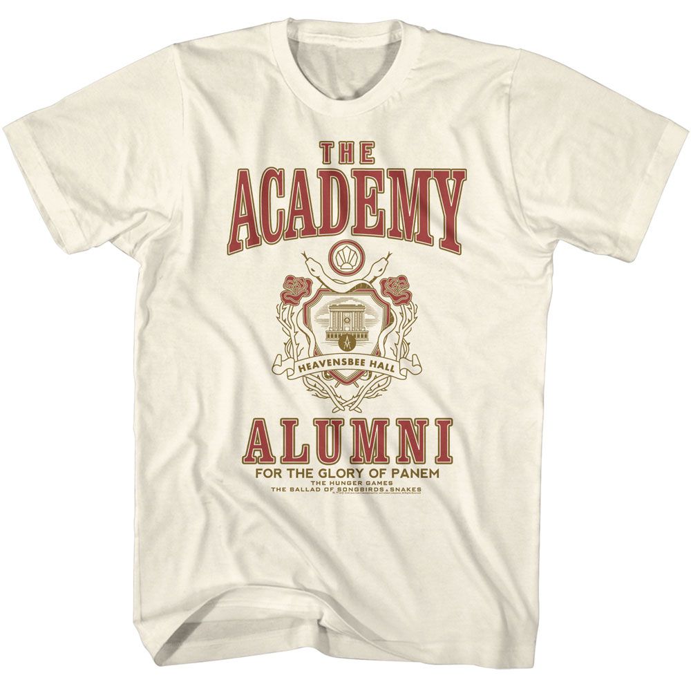 Hunger Games - Academy Alumni - American Classics - Solid Off-White Adult Short Sleeve T-Shirt (Image 1)