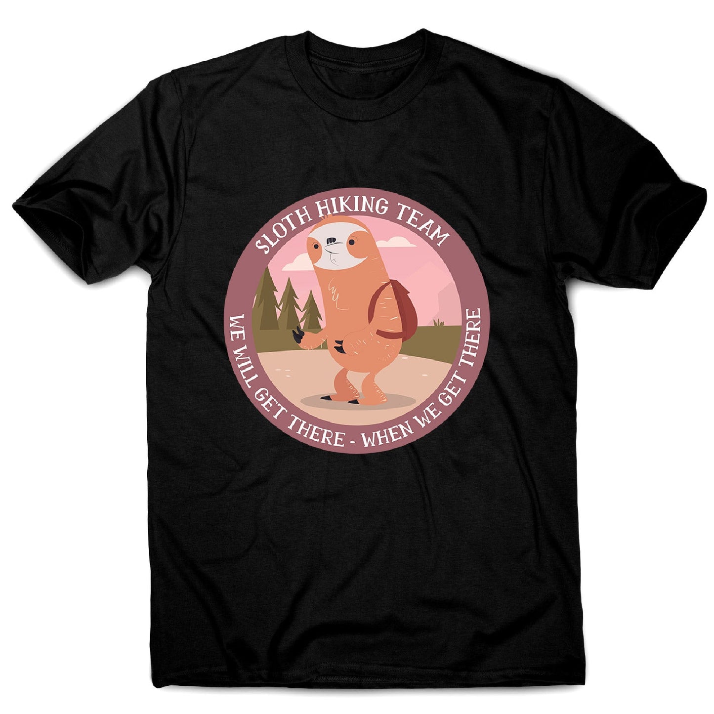 Hiking sloth - men's funny premium t-shirt
