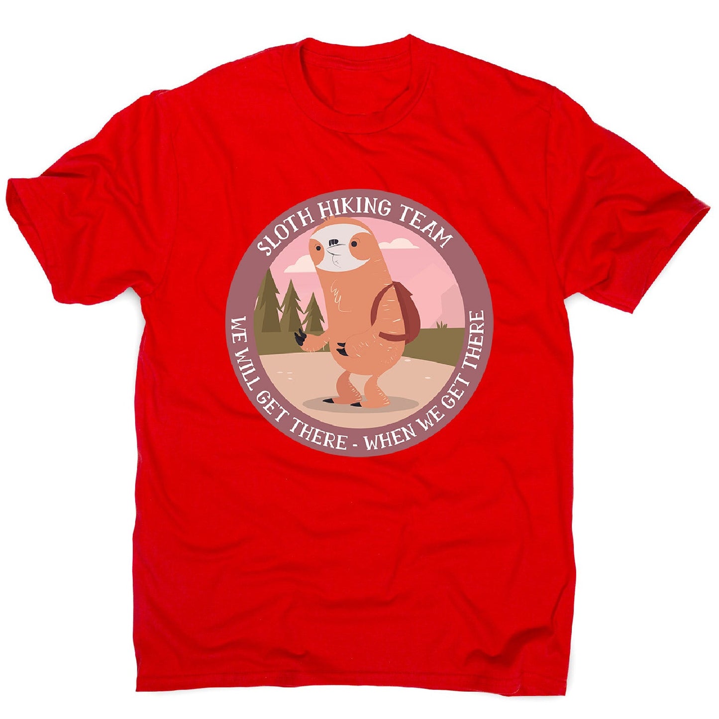 Hiking sloth - men's funny premium t-shirt