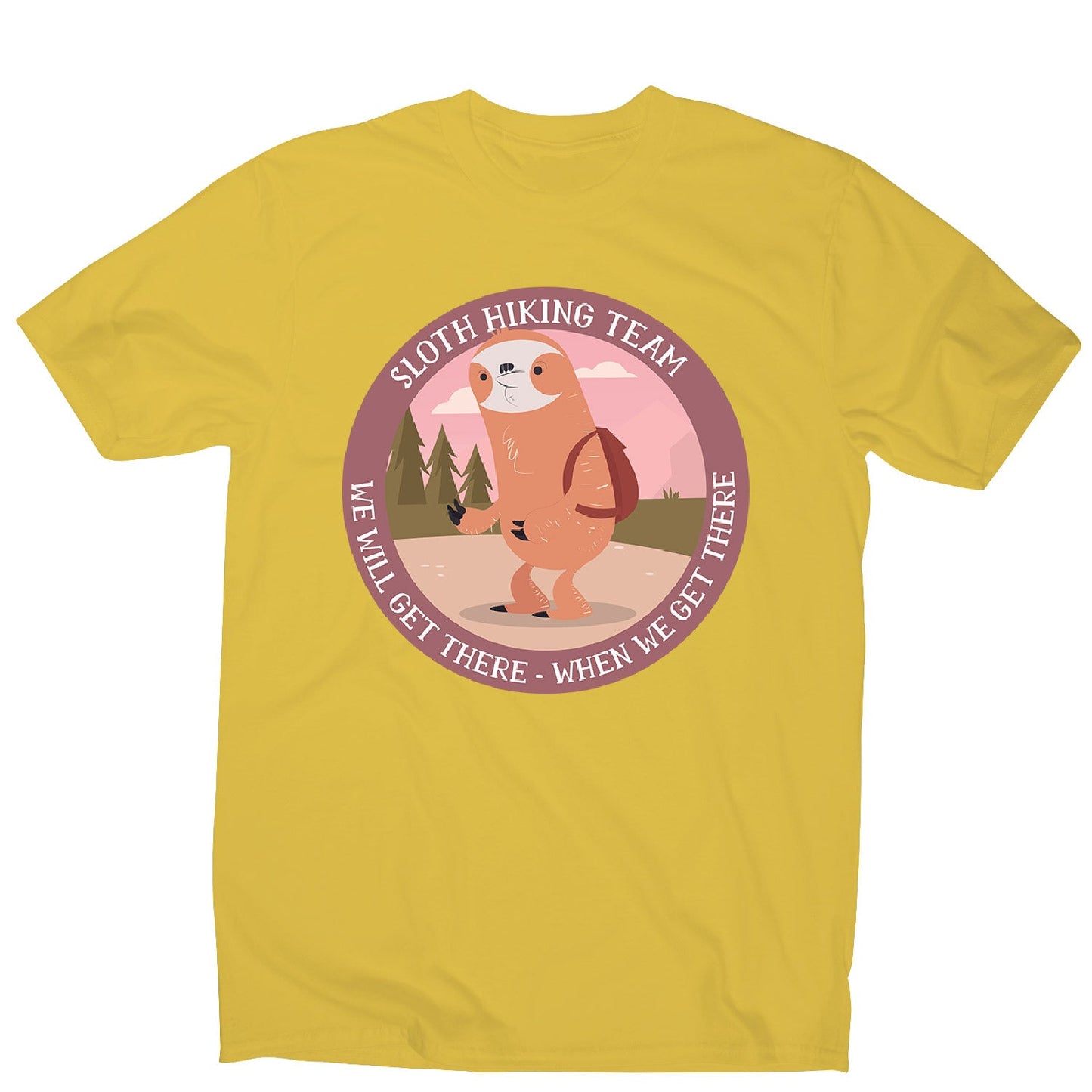 Hiking sloth - men's funny premium t-shirt