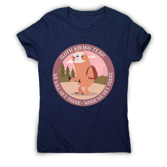 Hiking sloth - women's funny premium t-shirt