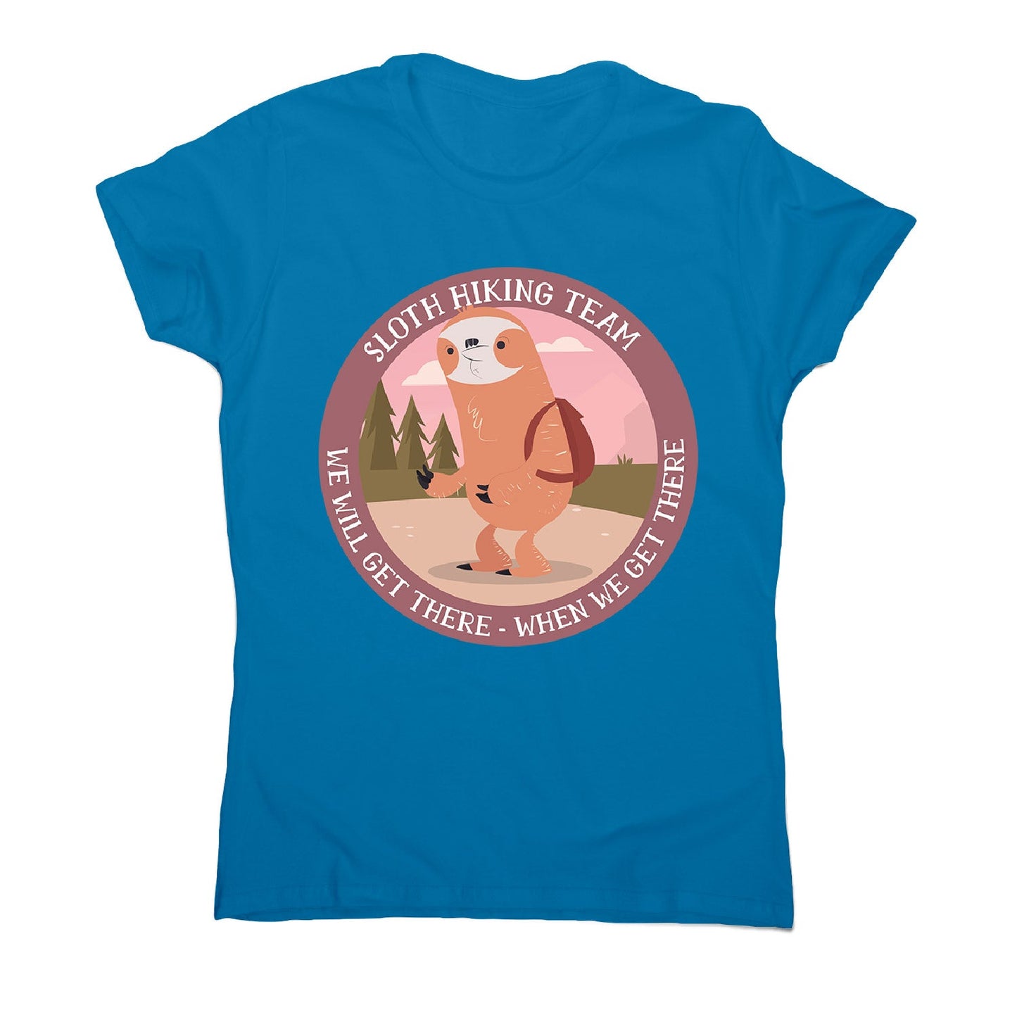 Hiking sloth - women's funny premium t-shirt