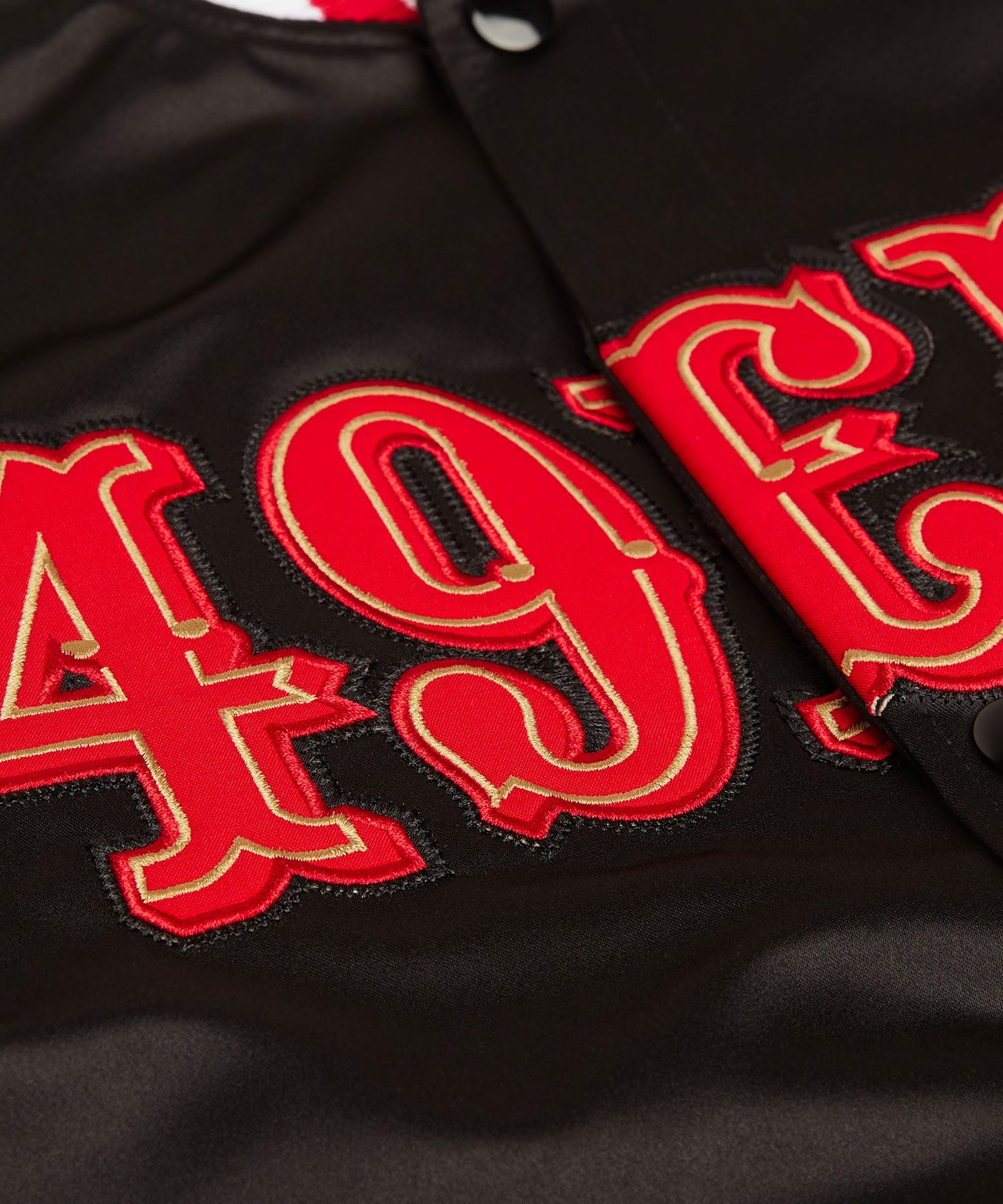 HOMAGE x Starter 49ers Blackout Heavyweight Satin Jacket