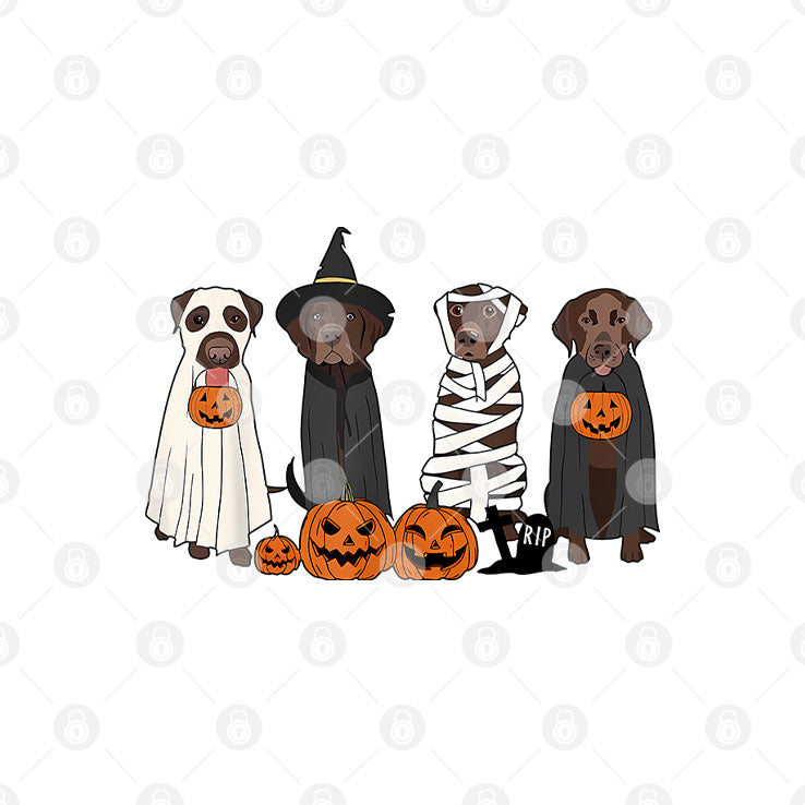 Halloween Brown Labrador T Shirt