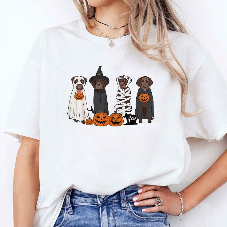 Halloween Brown Labrador T Shirt