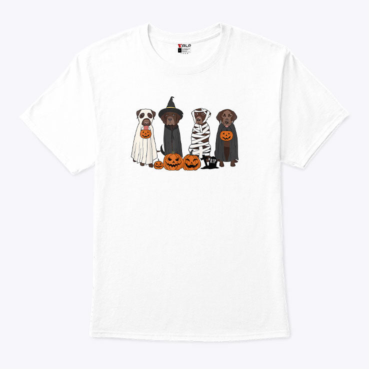 Halloween Brown Labrador T Shirt