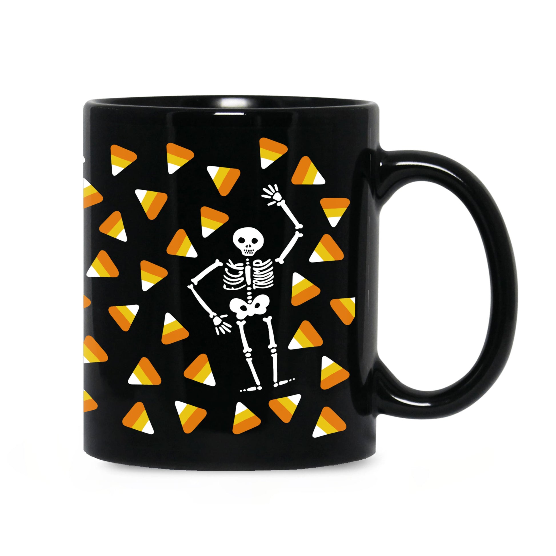 Halloween Candy Corn Skeleton Mug