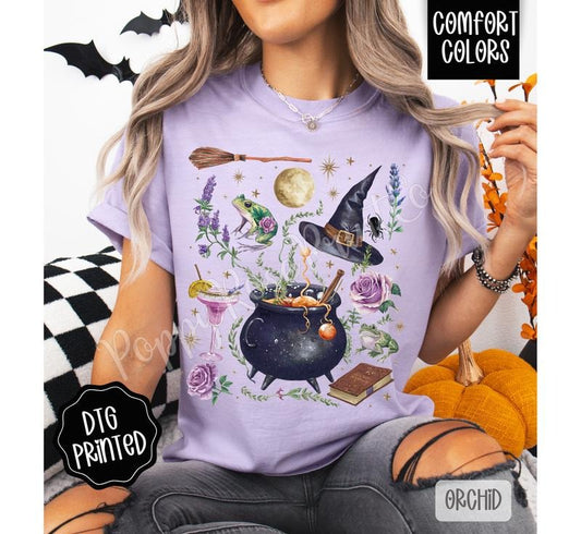 Halloween Collage Shirt Comfort Colors, Trendy Women's Tshirt