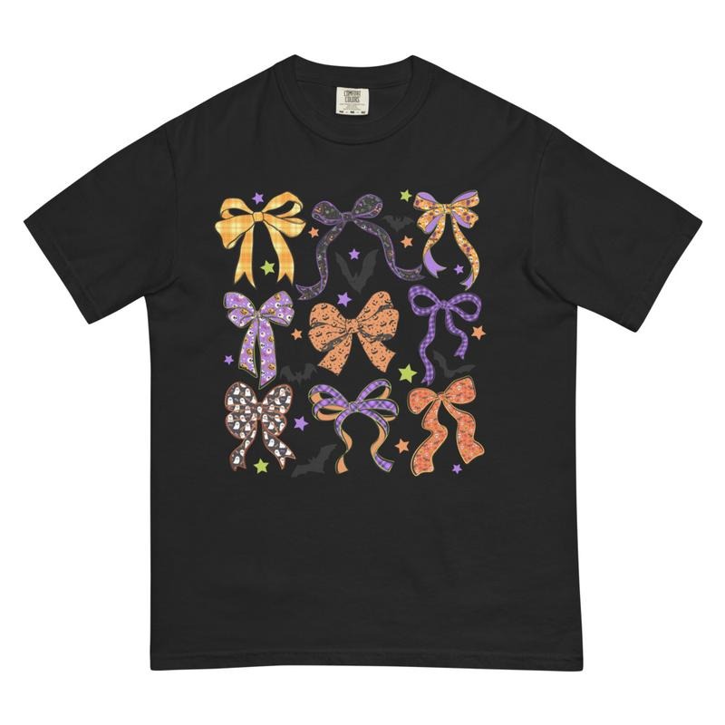 Halloween Coquette Bow Shirt & Sweatshirt ~ Unisex Apparel Relaxed Fit Printed In The USA Clothing Womenswear Casual Comfort Cotton Top Athletic Boho Chicstyle{n002}2