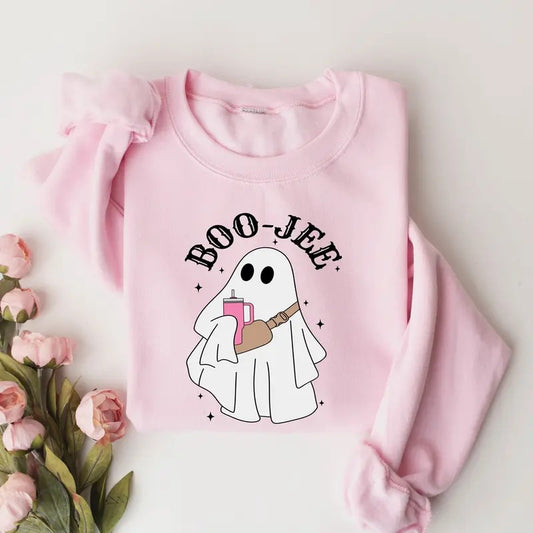 Halloween Ghost Sweatshirt, Boo Jee Shirt, Boo Shirt, Spooky Ghost Hoodie, Spooky Season Ghost Sweater, Spooky Vibes Shirt, Halloween Gifts