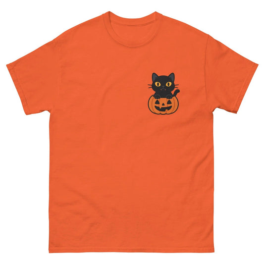 Halloween T Shirt Adult All Sizes Black Cat Pumpkin Cartoon Cute Funny