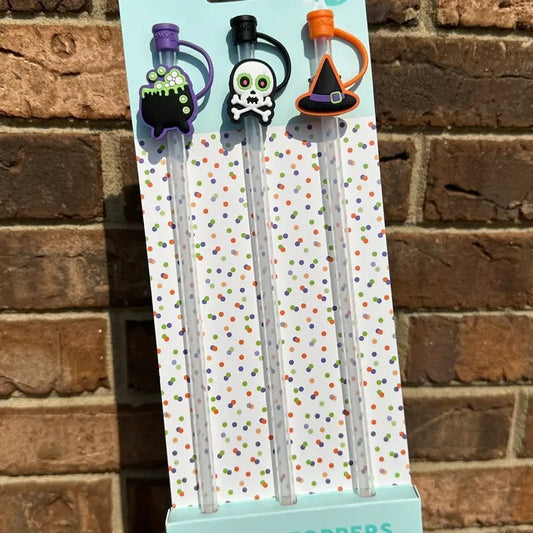 Halloween Witch Straw Topper Set