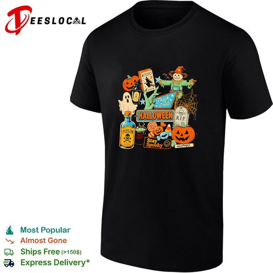 Halloween stay spooky collage shirt