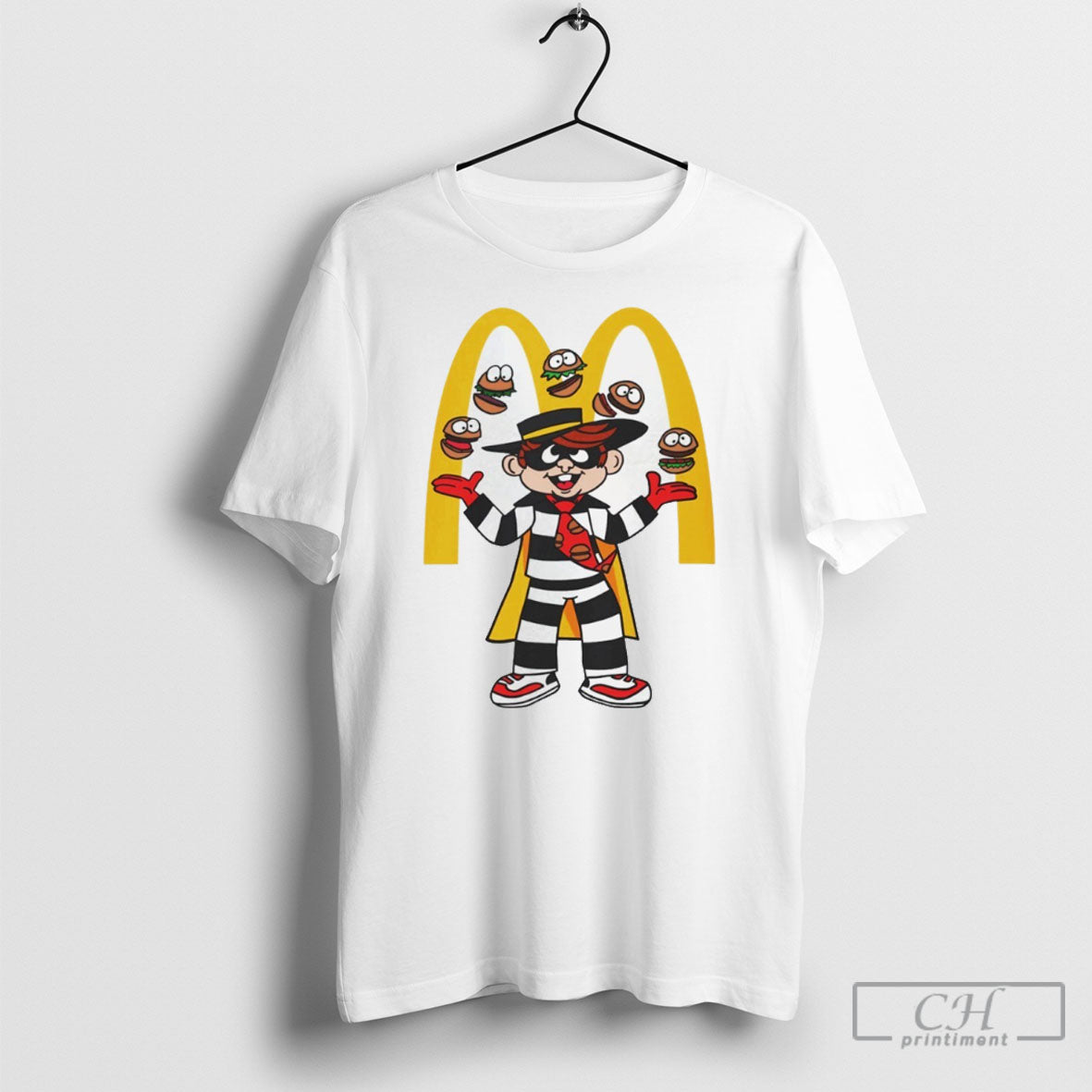 Hamburglar Juggling Burgers Shirts - clothing by TeeHivey.com
