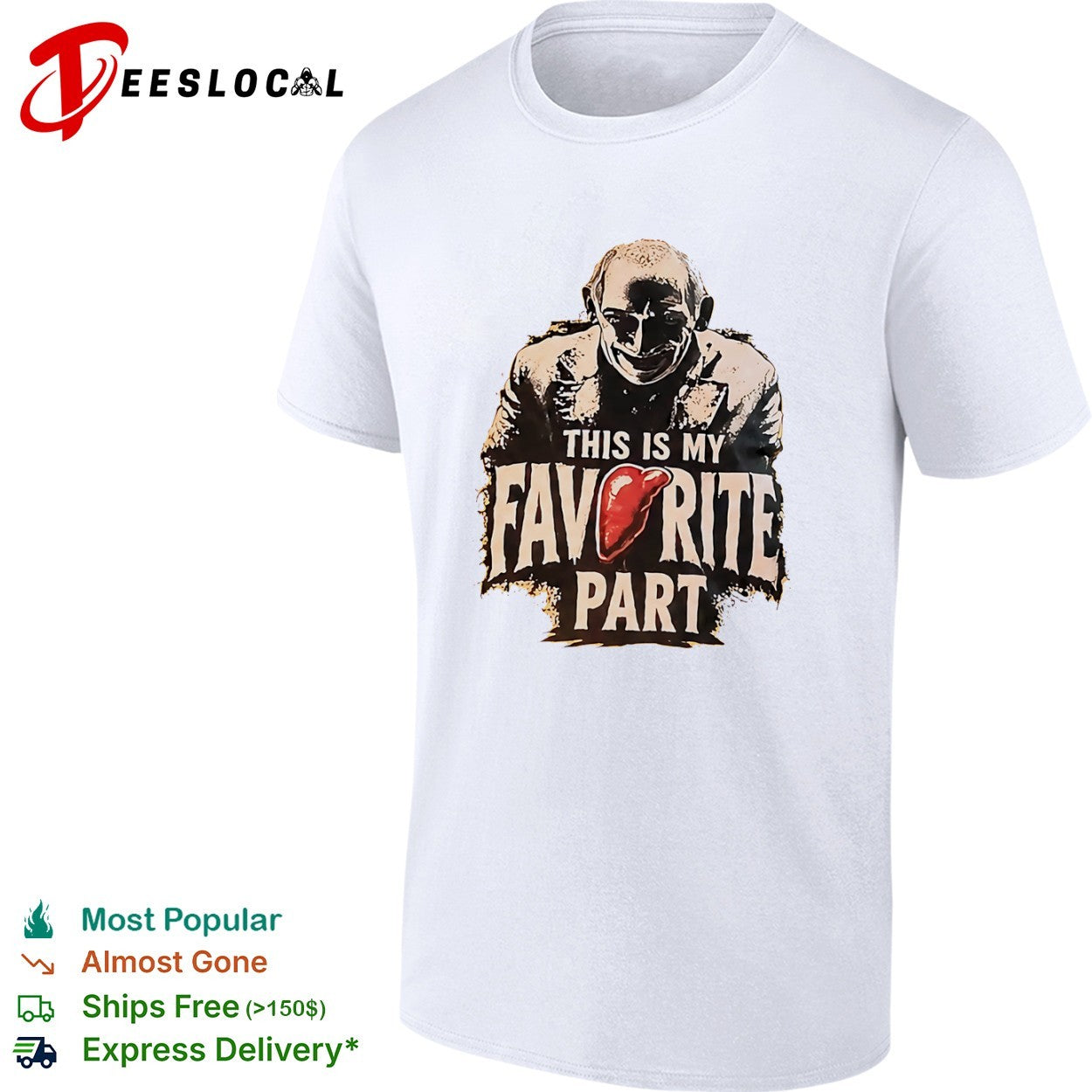 Hannibal Lecter Silence of the Lambs This is my favorite part liver organ horror shirt