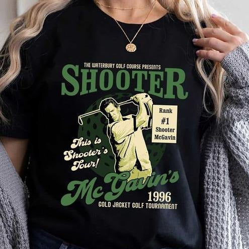 Happy Gilmore Shirt Shooter McGavin Gold Jacket Golf Tournament Sweatshirt