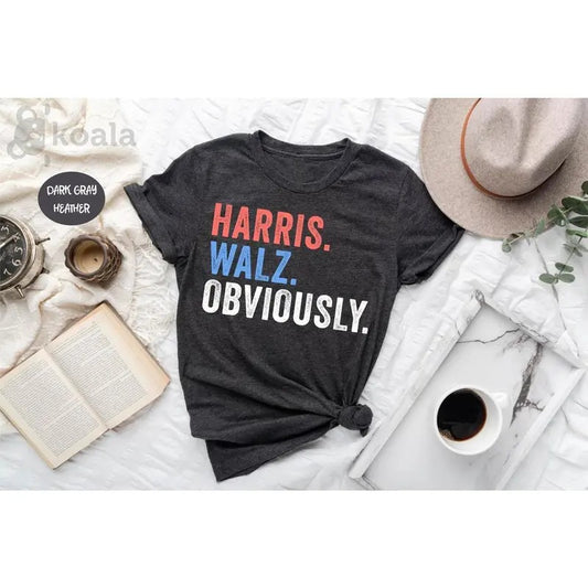 Harris Walz Obviously Shirt, Harriz Shirt, Harris Walz Shirt, Kamala Harris Shirt, Obviously Shirt, Election Shirt, Kamala Harris 2024
